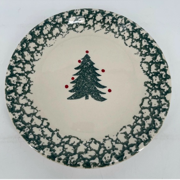 Festive Tree Design Plate-Folk Craft By Tienshan Winter Wonderland Holiday .4 - Picture 4 of 14